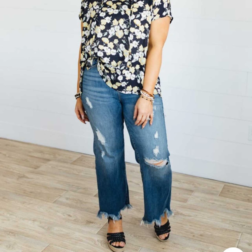 Sneak peek high rise denim